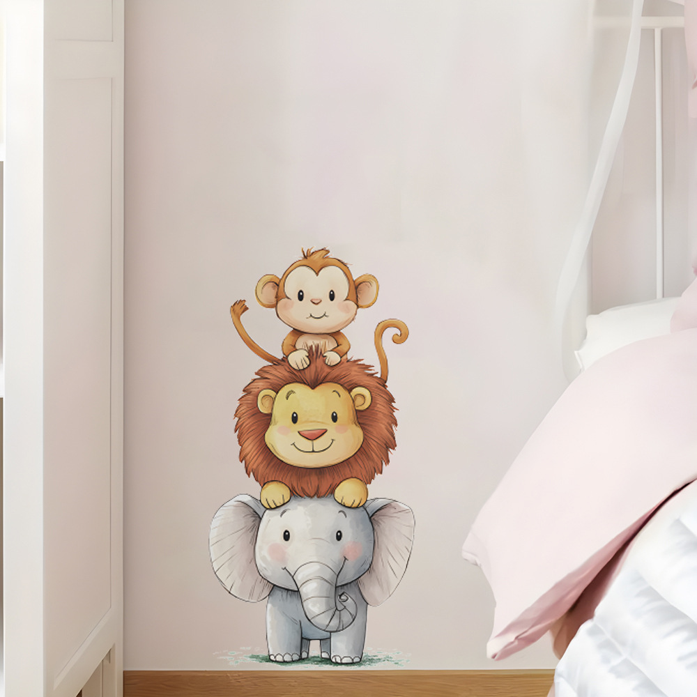 Baby Nursery Vinyl Wall Stickers - Stiker Dinding Hewan Hutan Lucu untuk