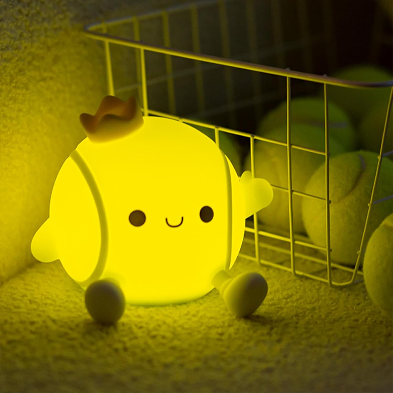 Baby Nursery Night Light - Lampu Tidur Silikon Bentuk Bola Tenis