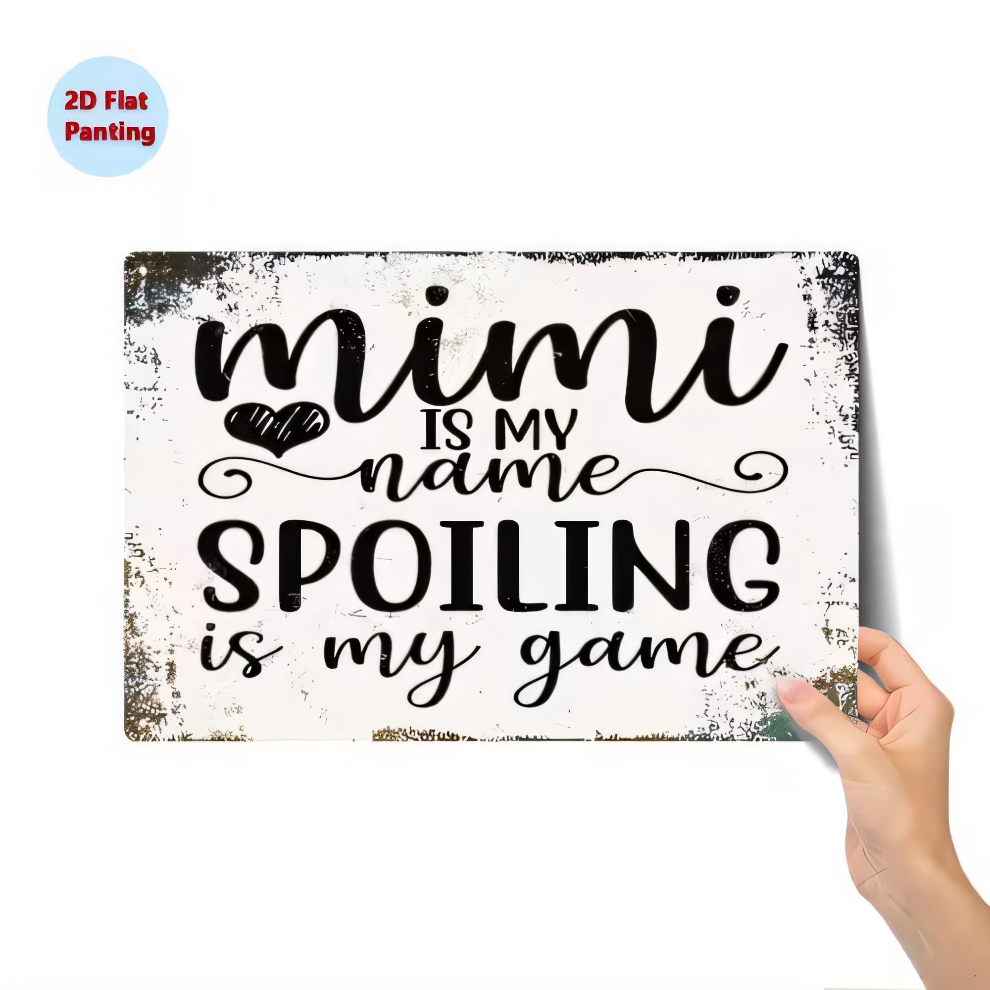 Baby Nursery Vintage - Papan Logam Vintage MIMI IS NAME