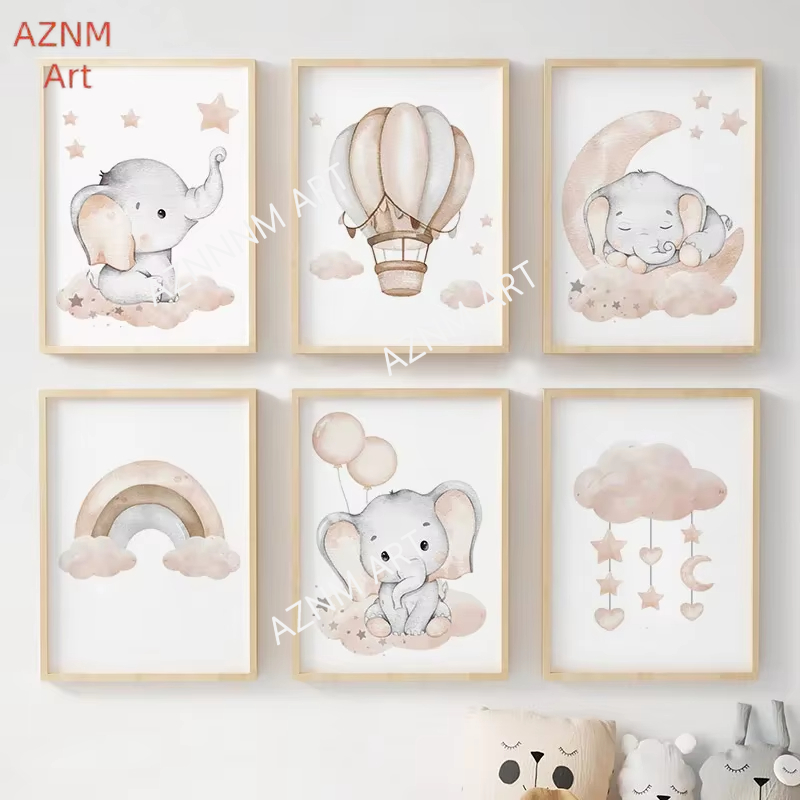 Baby Nursery Needs - Poster Bayi Anak-anak Ayunan Awan Bintang