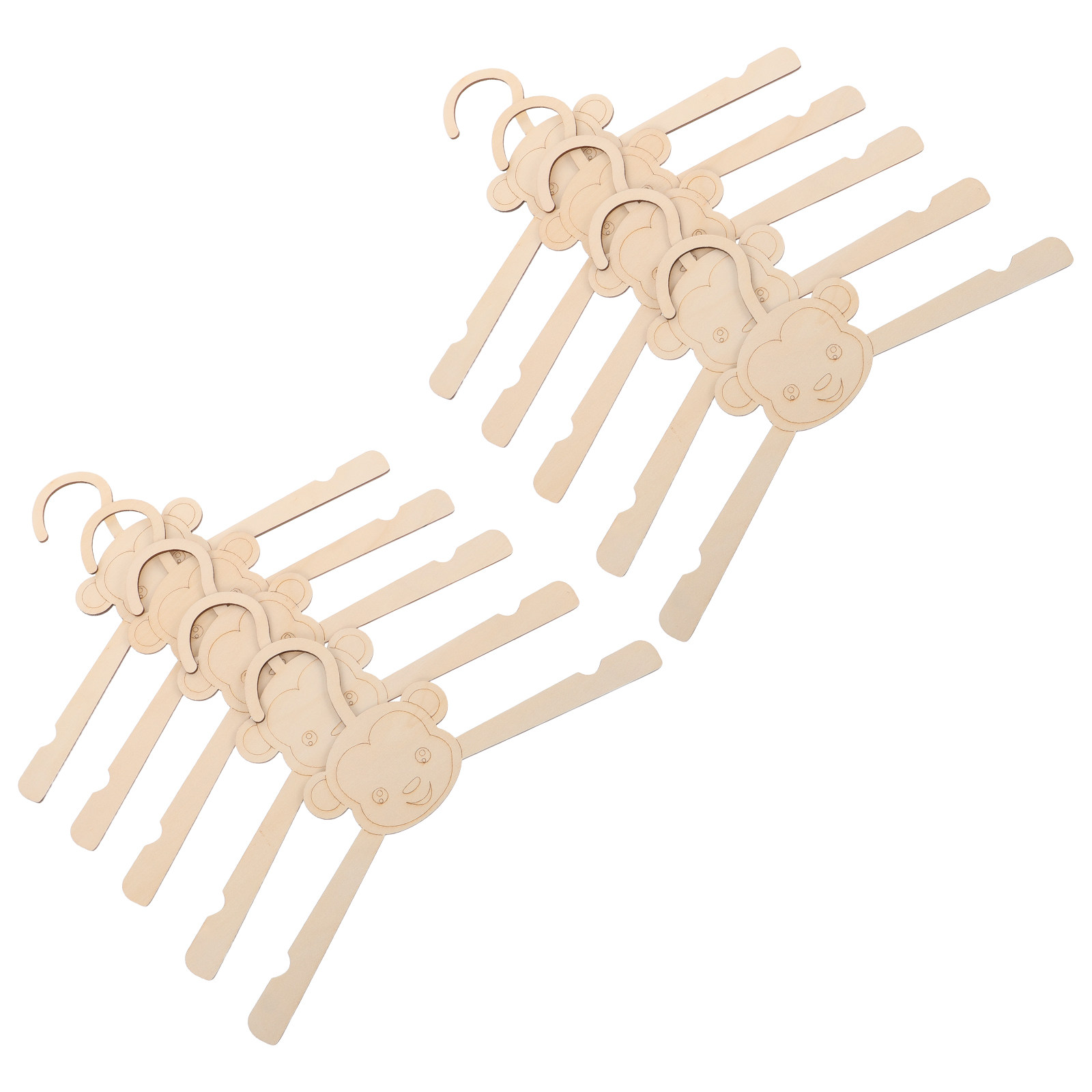 Baby Nursery Hangers - 10 Buah Gantungan Baju Kayu Bentuk
