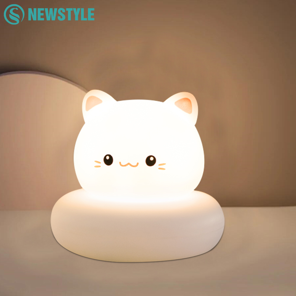 Baby Nursery Night Light - Lampu Malam LED Bentuk Kucing untuk