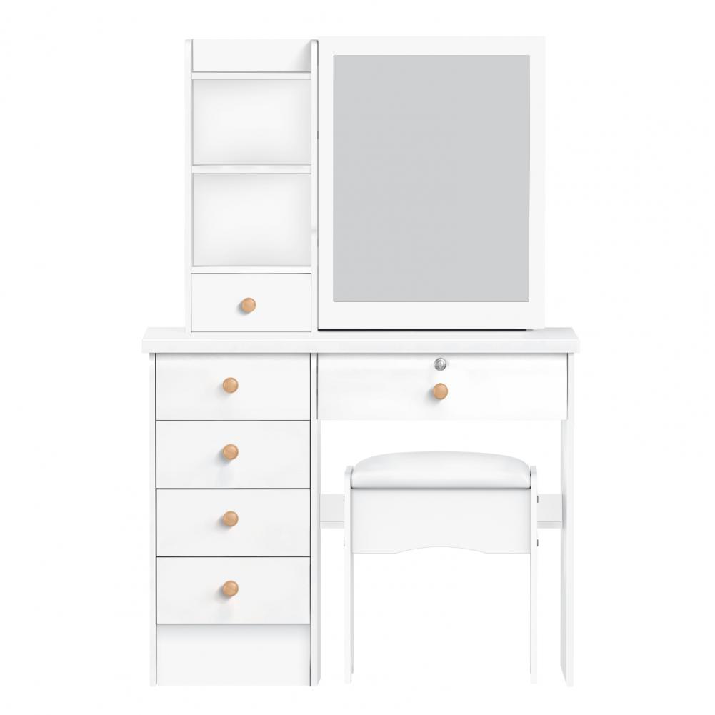 Drawer Dresser White - Meja Rias Meja Rias dengan Cermin