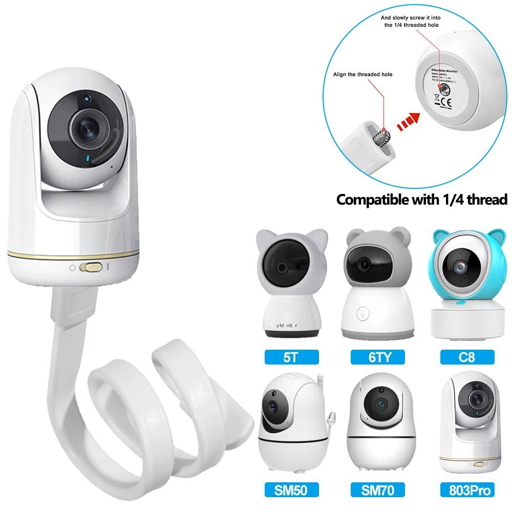 Baby Nursery Camera - Penyangga Monitor Bayi Fleksibel, Braket Kamera