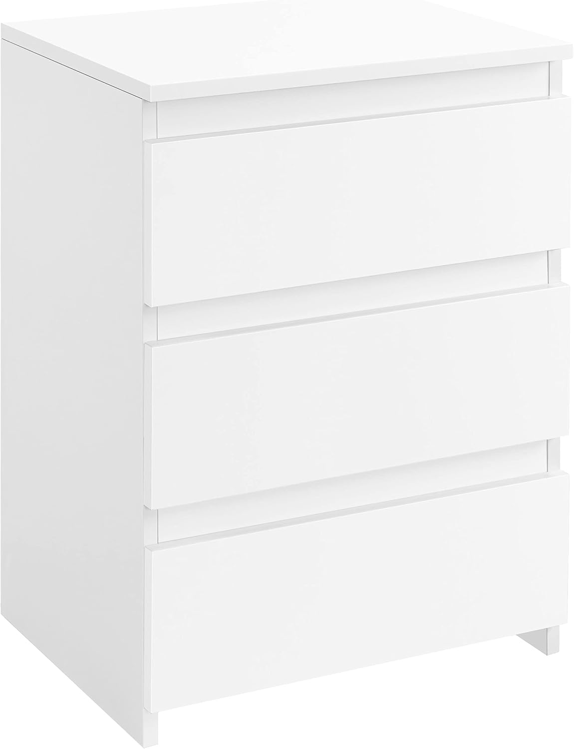 Drawer Dresser White - Meja Nakas Kecil dengan 3 Laci,