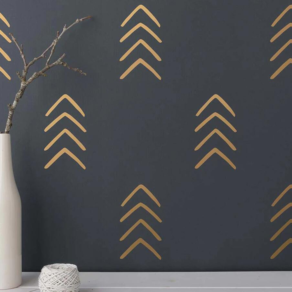 Baby Nursery Vinyl Wall Stickers - 28 Buah Geometris Panah Unik Stiker