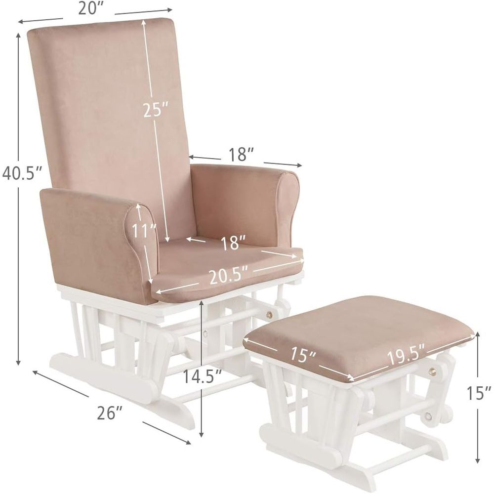 Set Kursi Goyang Bayi dan Bant - Baby Nursery Glider ulasan dan harga
