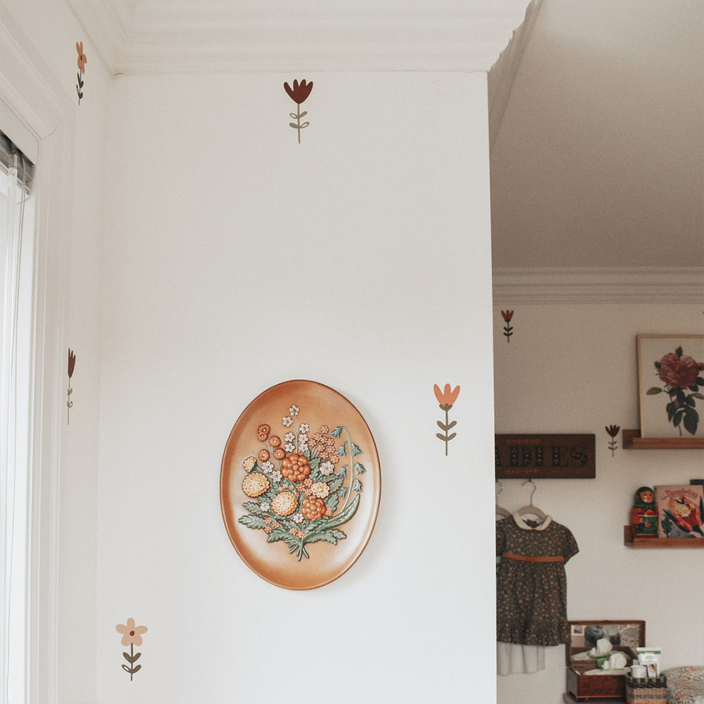 Boho padang rumput bunga cat a - Baby Nursery Vinyl Wall Stickers ulasan dan harga