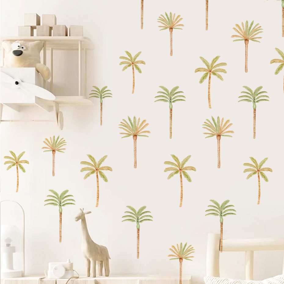 Boho pohon kelapa stiker dindi - Baby Nursery Vinyl Wall Stickers ulasan dan harga