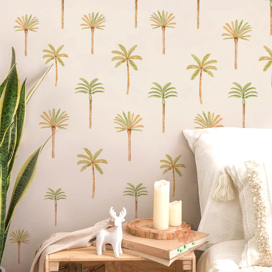 Boho pohon kelapa stiker dindi - Baby Nursery Vinyl Wall Stickers ulasan dan harga