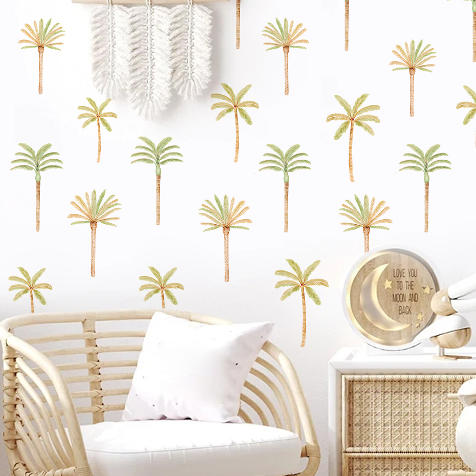Boho pohon kelapa stiker dindi - Baby Nursery Vinyl Wall Stickers ulasan dan harga