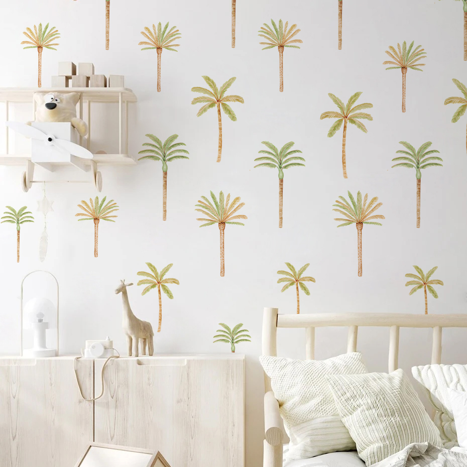 Boho pohon kelapa stiker dindi - Baby Nursery Vinyl Wall Stickers ulasan dan harga