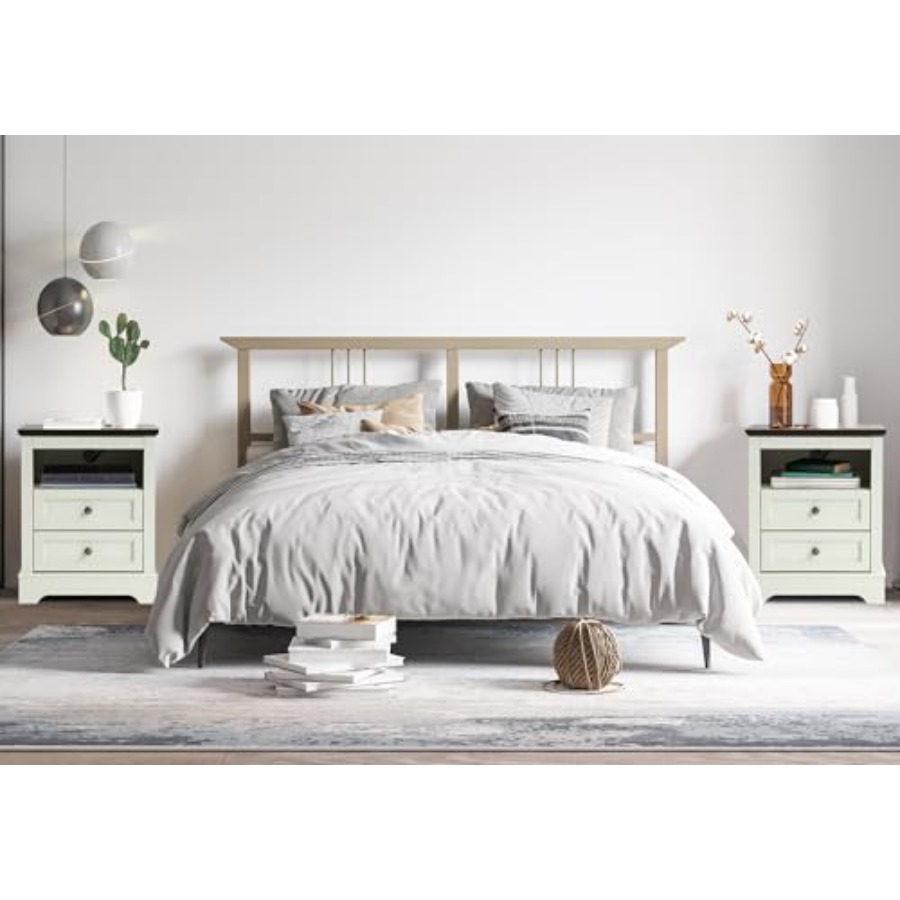 Set Kamar Tidur Gaya Farmhouse - Drawer Dresser White ulasan dan harga