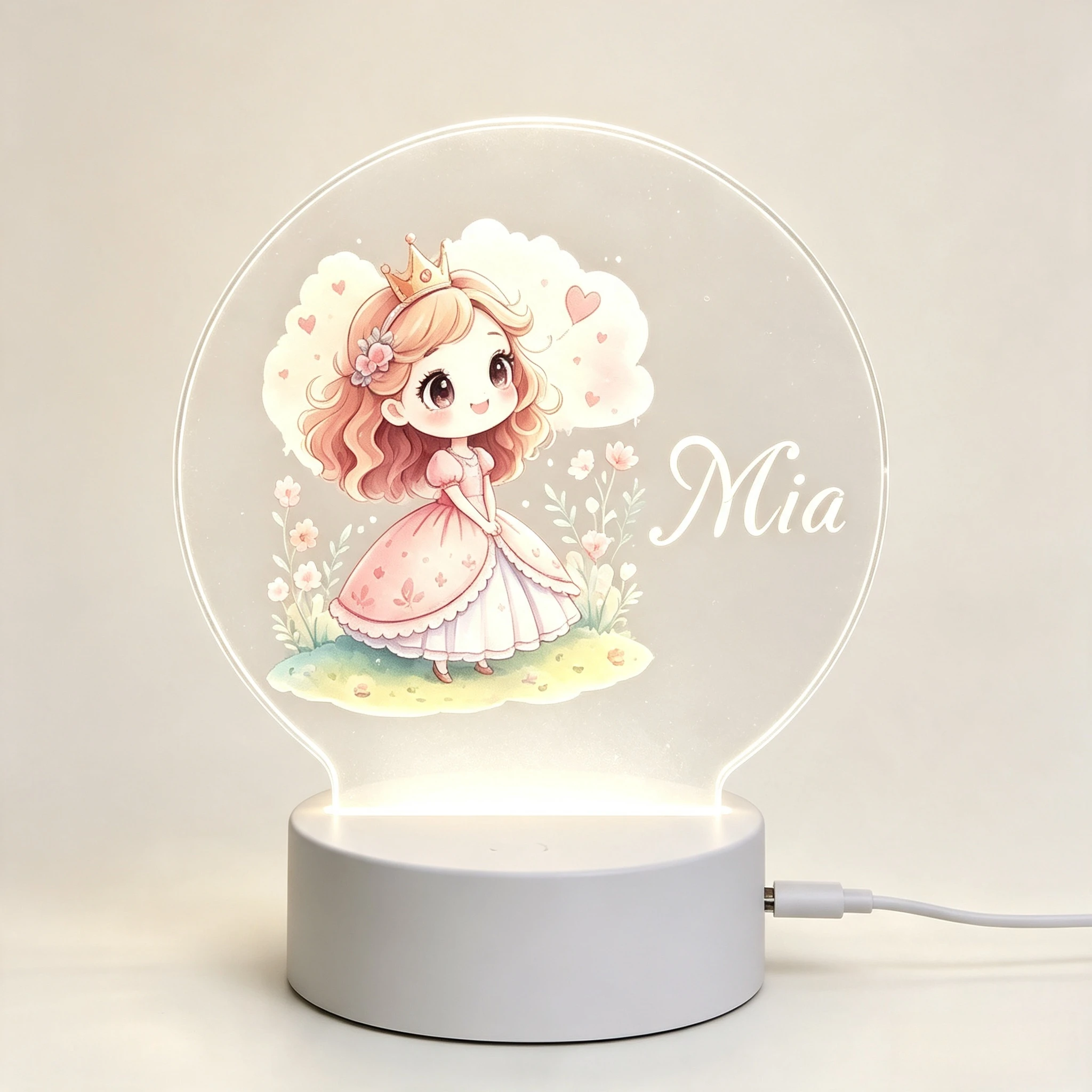 Lampu Malam Akrilik Bulat Moti - Baby Nursery Night Light ulasan dan harga