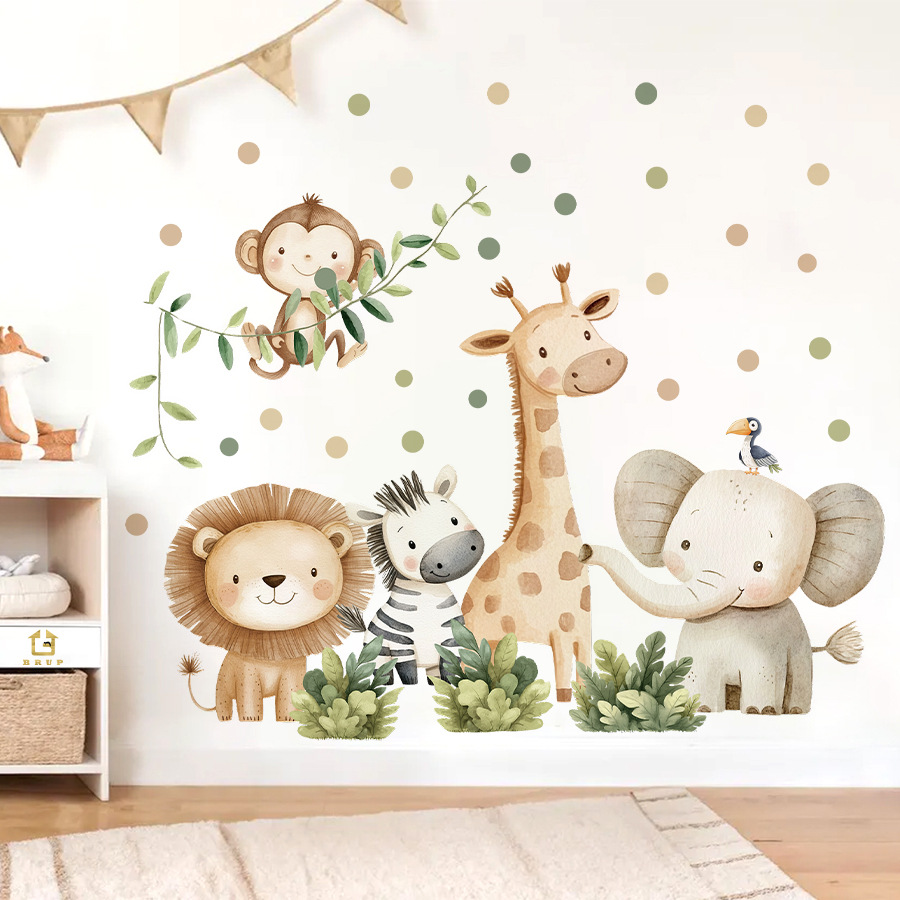 Stiker Dinding Hewan Hutan Boh - Baby Nursery Needs ulasan dan harga