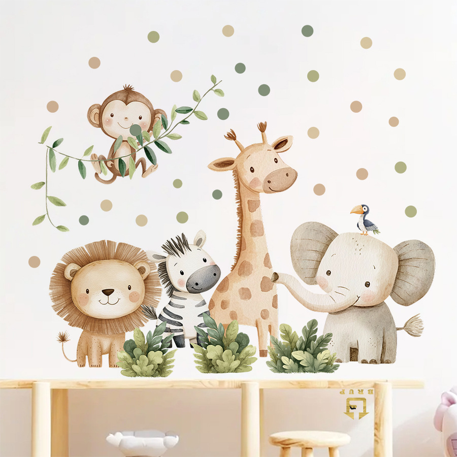 Stiker Dinding Hewan Hutan Boh - Baby Nursery Needs ulasan dan harga