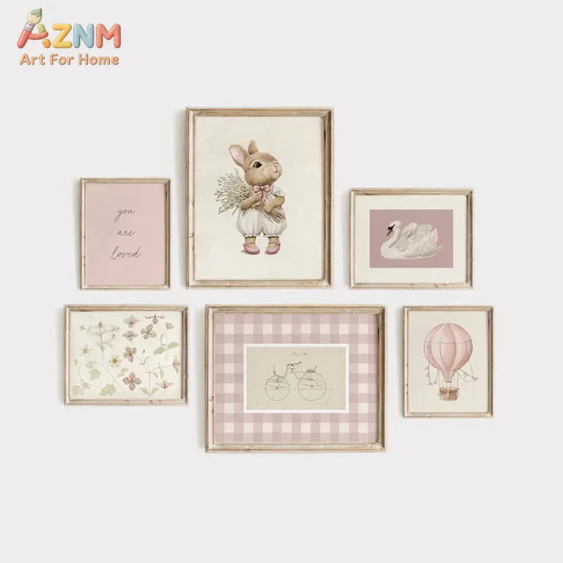 AZNM Boho Bunny Hot Air Balloo - Baby Nursery Vintage ulasan dan harga
