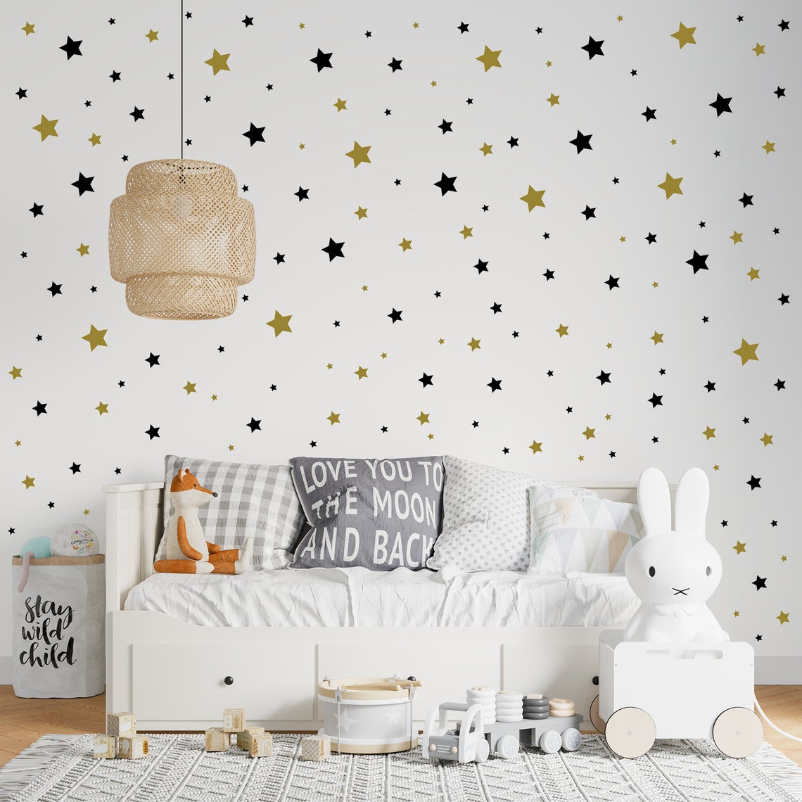Stiker dinding bintang kartun  - Baby Nursery Needs ulasan dan harga