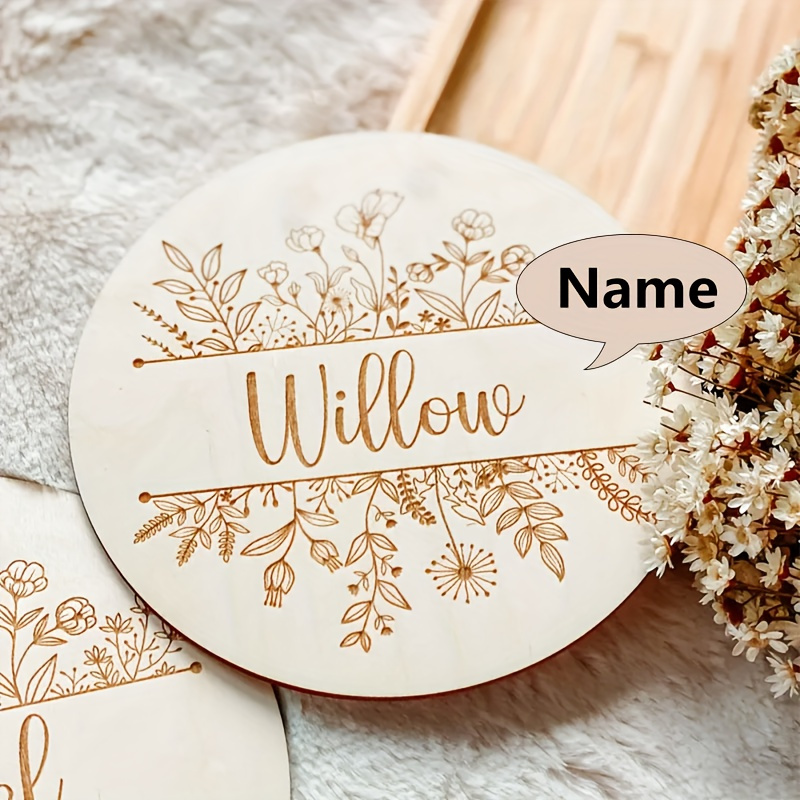 Plakat Nama Berukir Bunga yang - Baby Nursery Name Sign ulasan dan harga