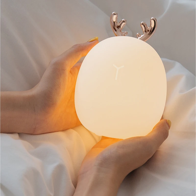 Lampu malam silikon rusa kelin - Baby Nursery Night Light ulasan dan harga