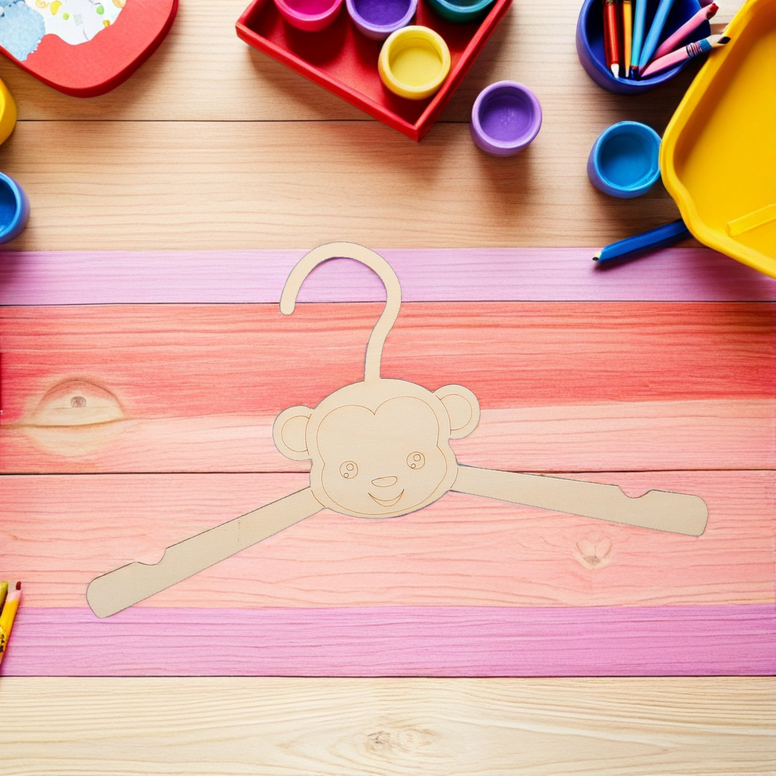 10 Buah Gantungan Baju Kayu Be - Baby Nursery Hangers ulasan dan harga