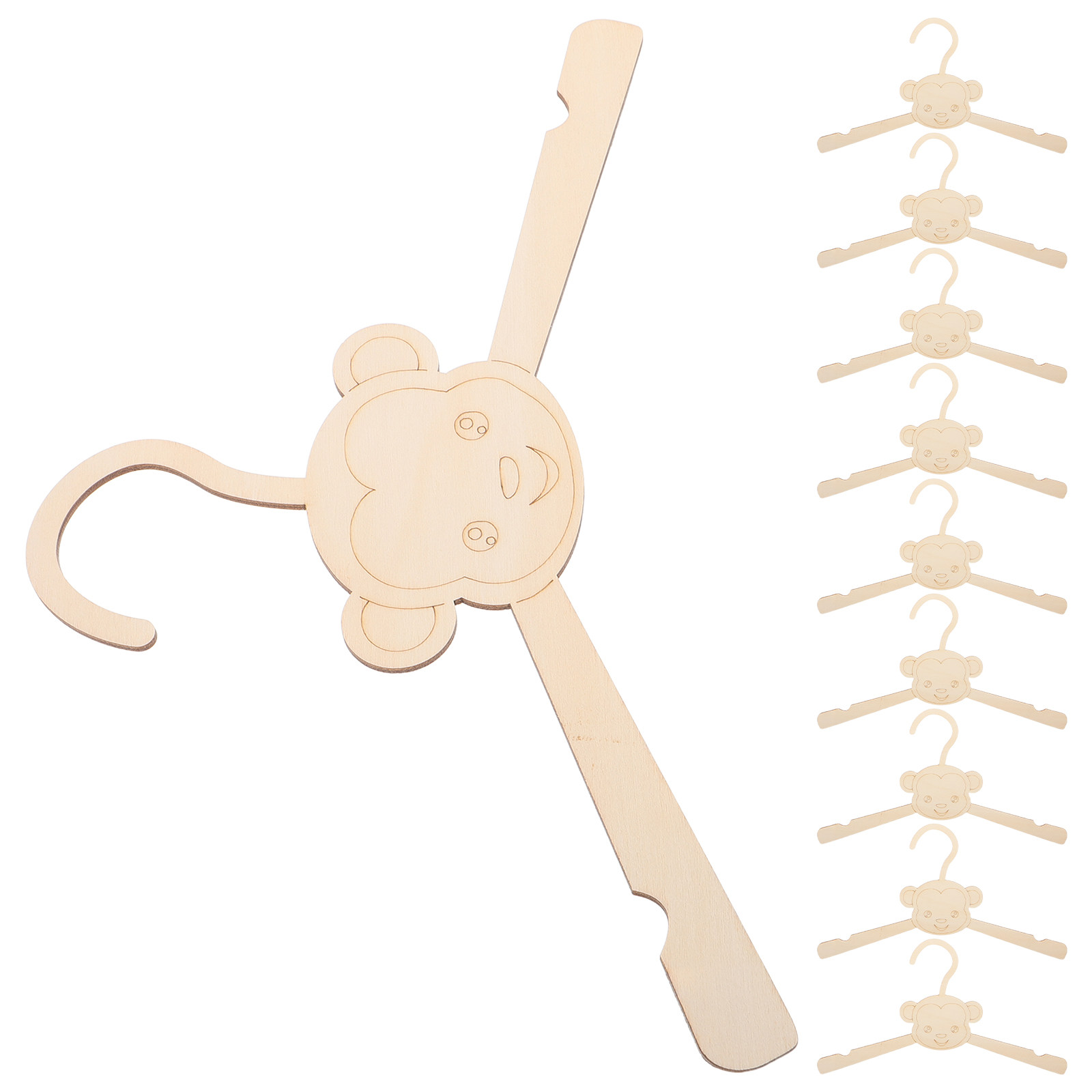 10 Buah Gantungan Baju Kayu Be - Baby Nursery Hangers ulasan dan harga