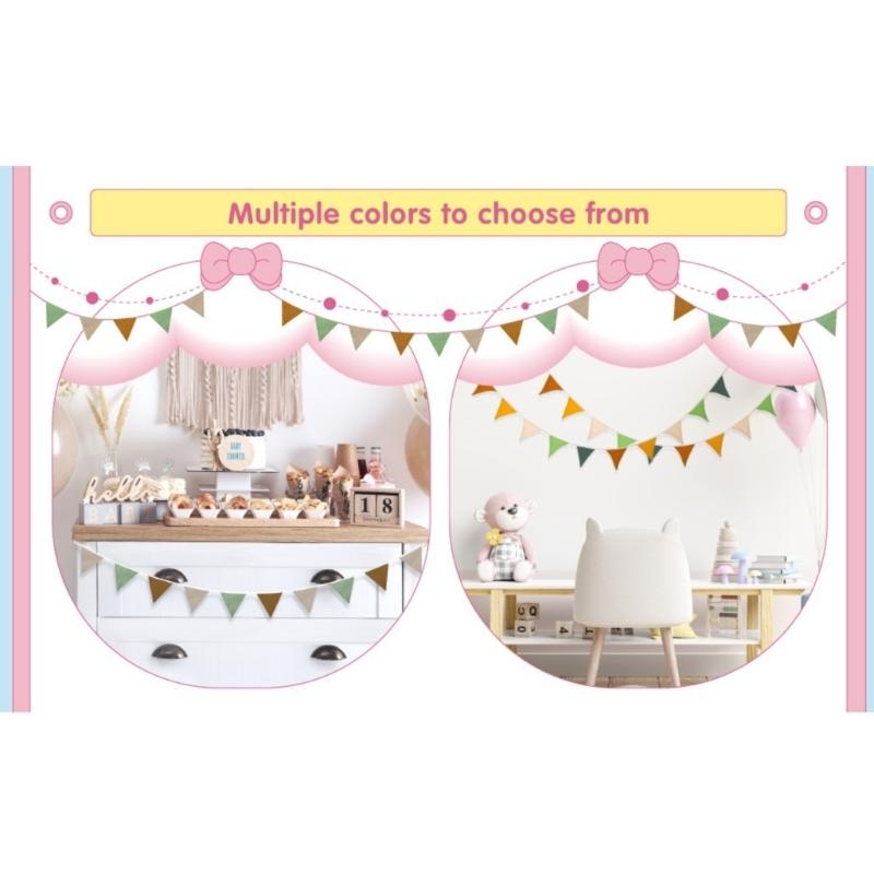 Indah Nursery Room Bunting Dek - Baby Nursery Vintage ulasan dan harga