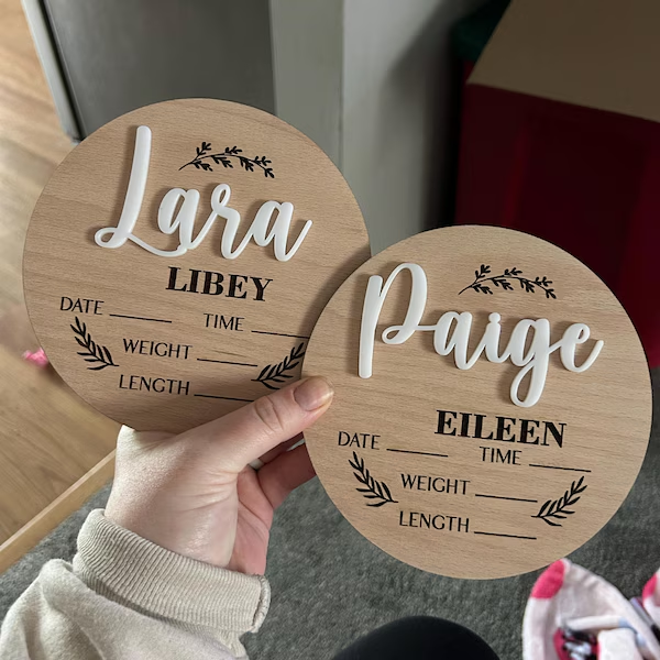 1 Buah Tanda Pengumuman Bayi K - Baby Nursery Name Sign ulasan dan harga