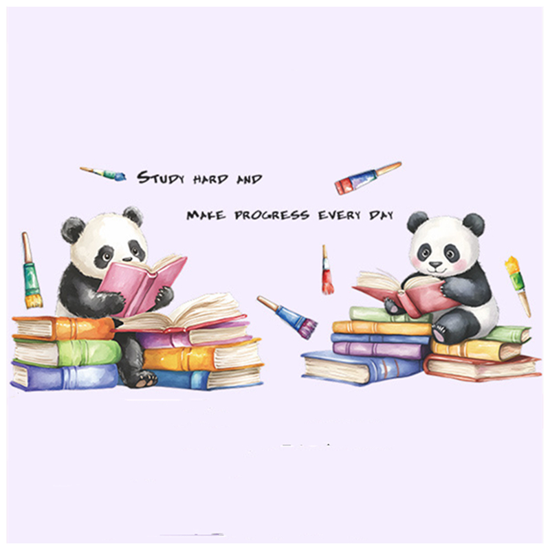 Stiker Dinding Vinyl 3D Panda  - Baby Nursery Vinyl Wall Stickers ulasan dan harga