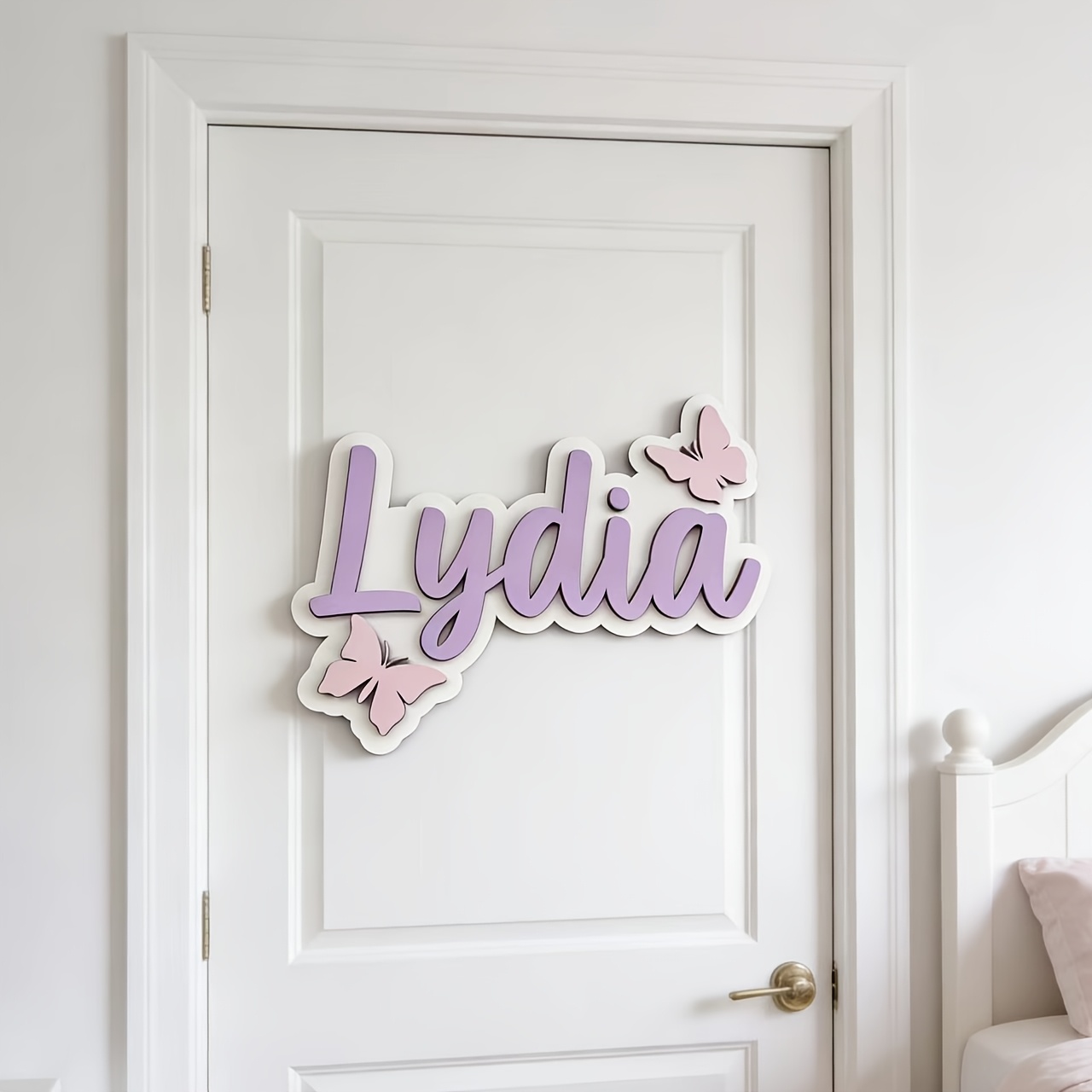 Tanda Kamar Nama Kupu-kupu Bir - Baby Nursery Name Sign ulasan dan harga