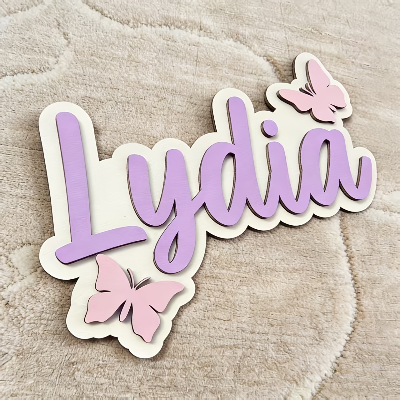 Tanda Kamar Nama Kupu-kupu Bir - Baby Nursery Name Sign ulasan dan harga
