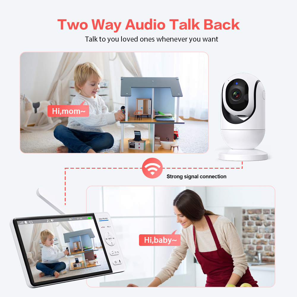 Video Monitor Bayi 7 ''1080P H - Baby Nursery Camera ulasan dan harga