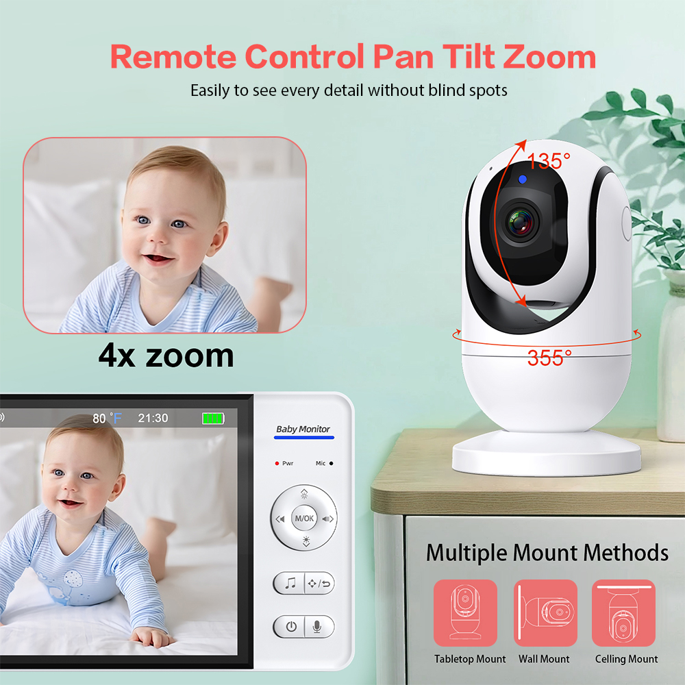 Video Monitor Bayi 7 ''1080P H - Baby Nursery Camera ulasan dan harga