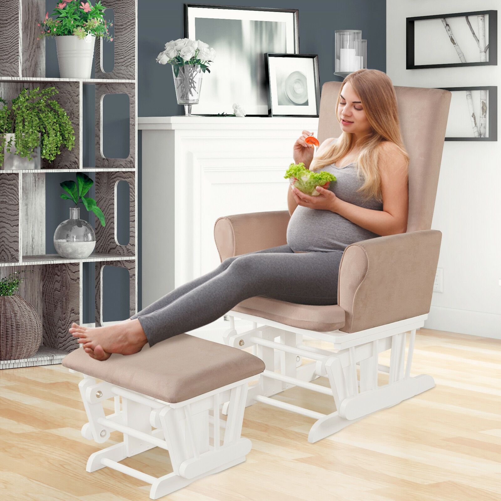 Kursi Goyang Bayi dengan Sanda - Baby Nursery Glider ulasan dan harga