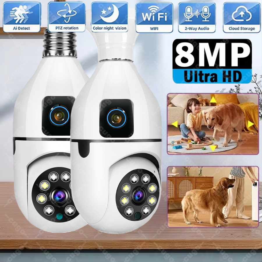 Kamera IP WiFi E27 Bulb Cam 8M - Baby Nursery Camera ulasan dan harga