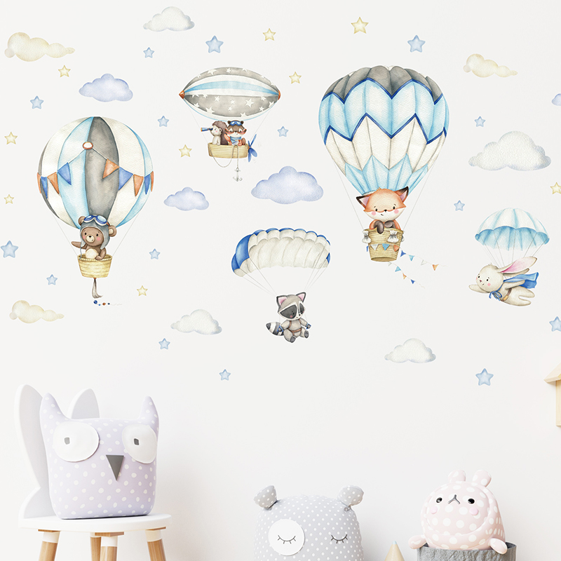 Stiker dinding balon udara hew - Baby Nursery Needs ulasan dan harga