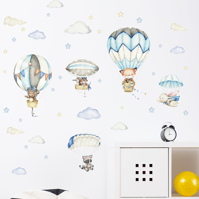 Stiker dinding balon udara hew - Baby Nursery Needs ulasan dan harga