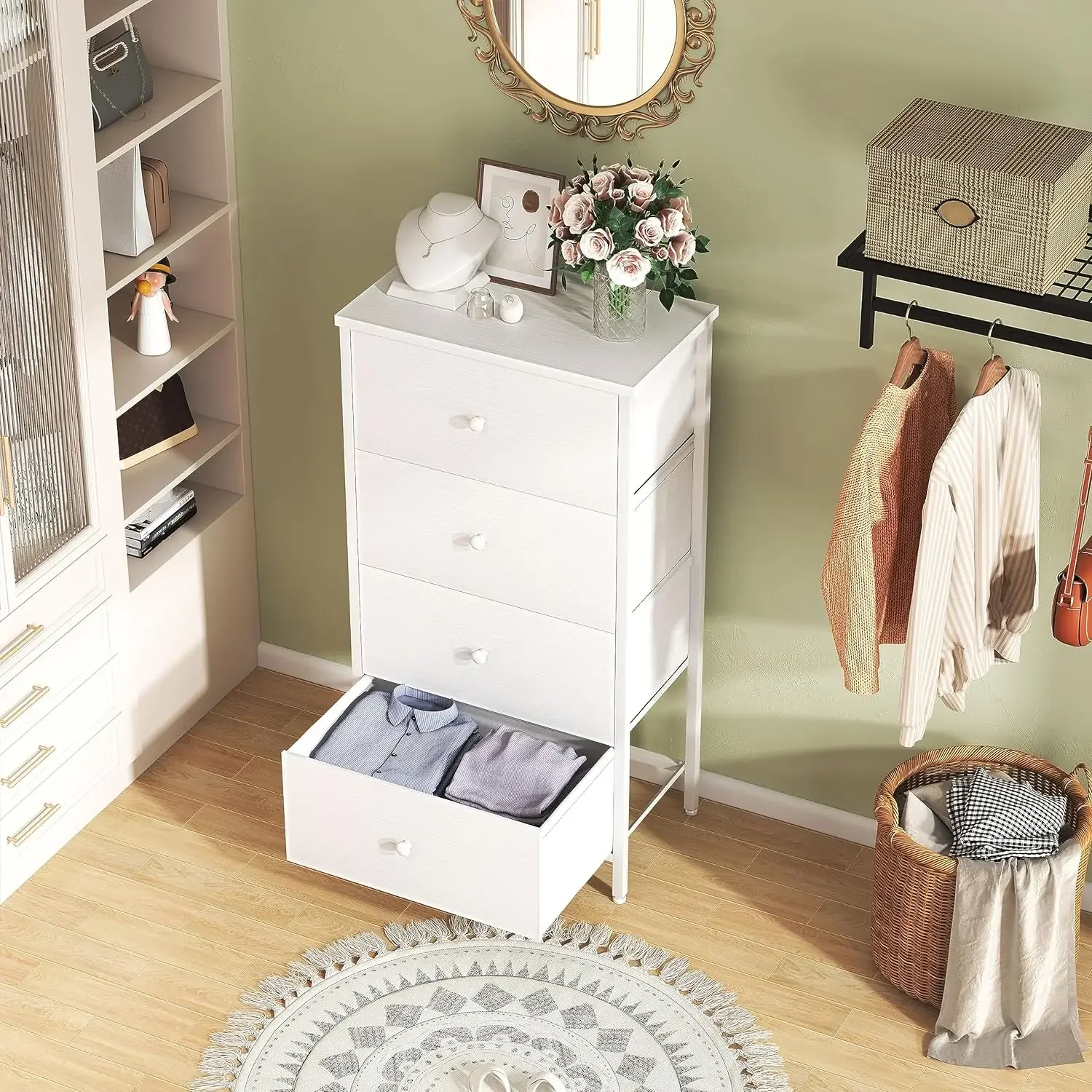 Lemari Pakaian Kecil Putih unt - Drawer Dresser White ulasan dan harga