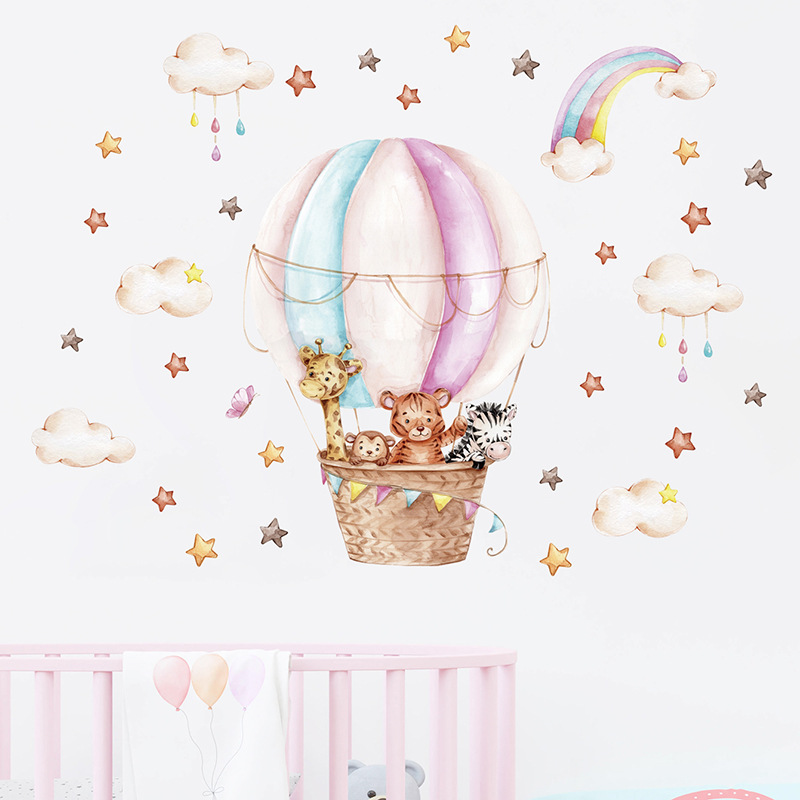 Stiker Dinding Pelangi Awan He - Baby Nursery Vinyl Wall Stickers ulasan dan harga