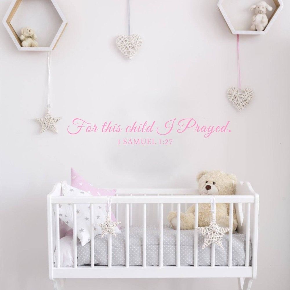 Untuk Anak Ini Aku Berdoa Samu - Baby Nursery Vinyl Wall Stickers ulasan dan harga