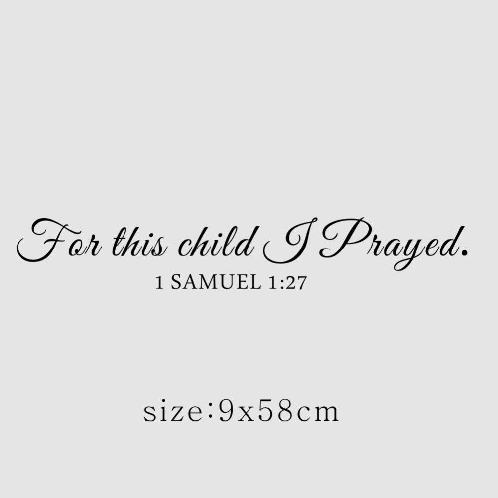 Untuk Anak Ini Aku Berdoa Samu - Baby Nursery Vinyl Wall Stickers ulasan dan harga