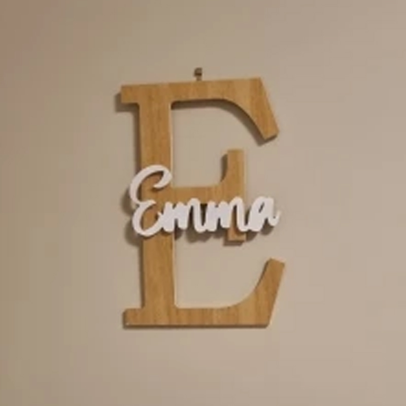 Tanda nama kayu kustom hadiah  - Baby Nursery Name Sign ulasan dan harga
