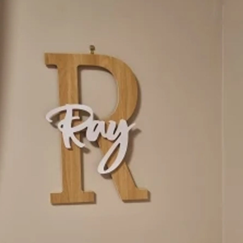 Tanda nama kayu kustom hadiah  - Baby Nursery Name Sign ulasan dan harga