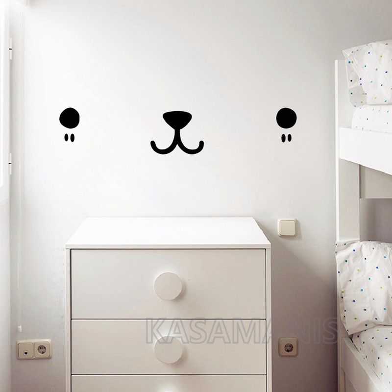 Decal Seni Dinding Wajah Lucu  - Baby Nursery Needs ulasan dan harga