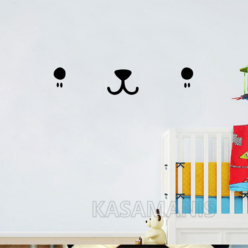 Decal Seni Dinding Wajah Lucu  - Baby Nursery Needs ulasan dan harga