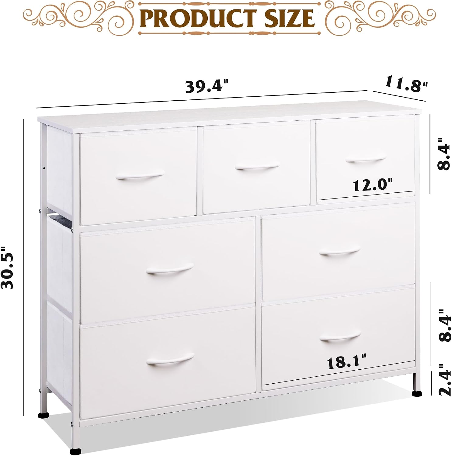 Lemari Pakaian untuk Kamar Tid - Drawer Dresser White ulasan dan harga
