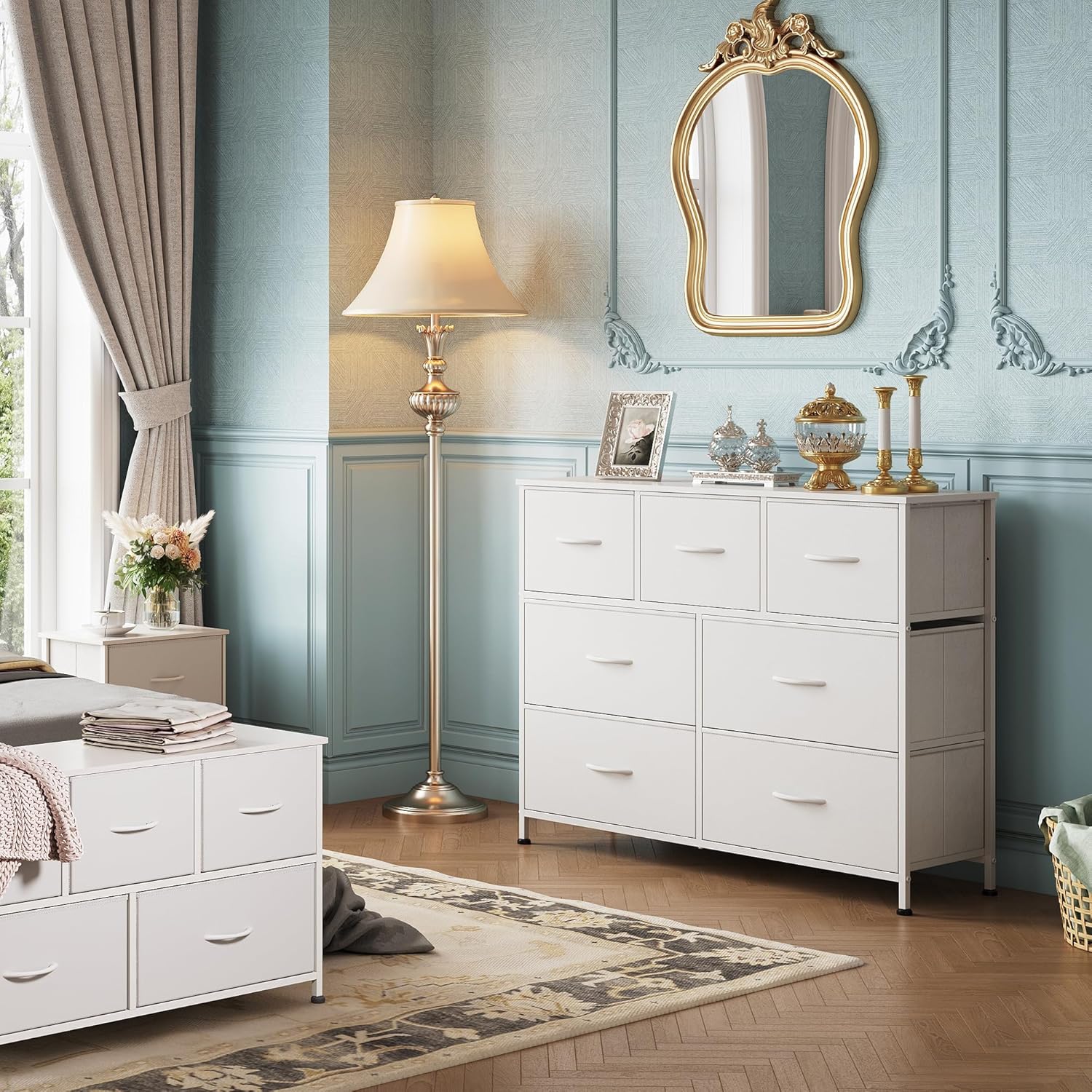 Lemari Pakaian untuk Kamar Tid - Drawer Dresser White ulasan dan harga