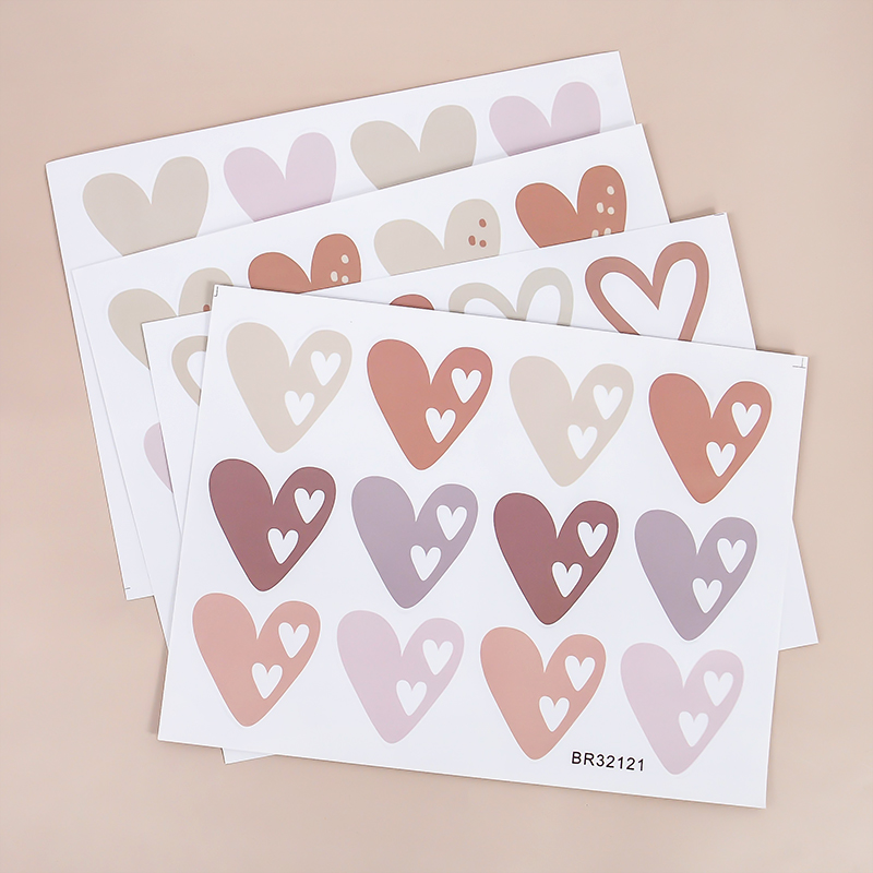 2pcs indah hati Ins stiker din - Baby Nursery Vinyl Wall Stickers ulasan dan harga