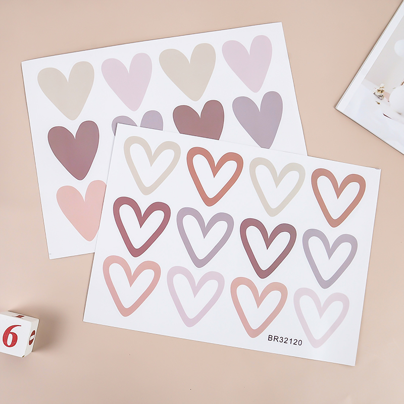 2pcs indah hati Ins stiker din - Baby Nursery Vinyl Wall Stickers ulasan dan harga