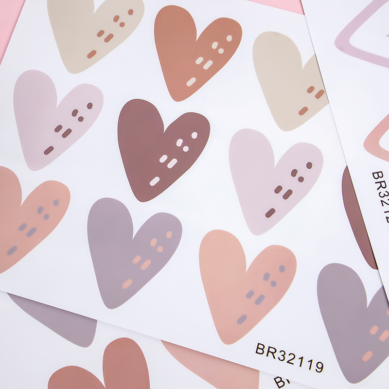 2pcs indah hati Ins stiker din - Baby Nursery Vinyl Wall Stickers ulasan dan harga